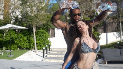 Milkshake with chocolate and slut